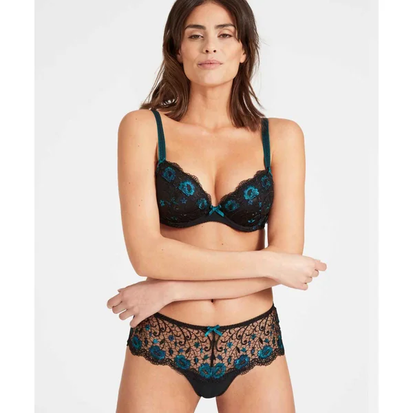 Soutien-gorge push-up plongeant armatures