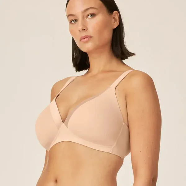 Soutien-gorge sans armatures avec bande scintillante argile Naturana