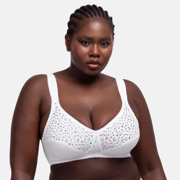 Soutien-gorge sans armatures blanc en coton