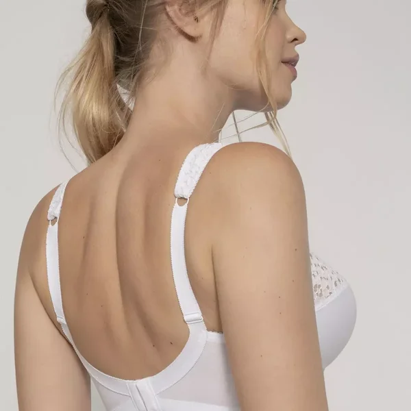 Soutien-gorge sans armatures blanc en coton