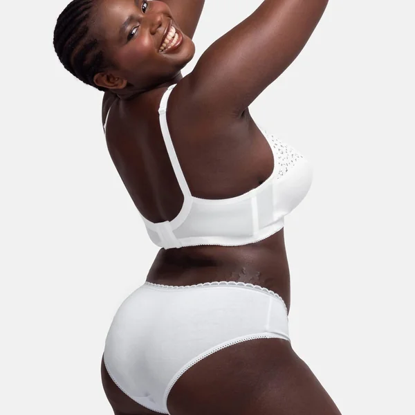 Soutien-gorge sans armatures blanc en coton
