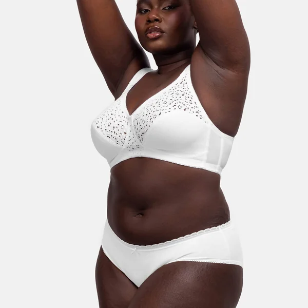 Soutien-gorge sans armatures blanc en coton
