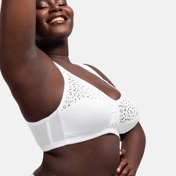 Soutien-gorge sans armatures blanc en coton