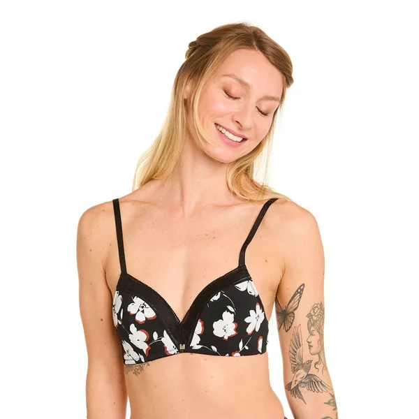 Soutien-gorge sans armatures coques souples noir Cookie Camille Cerf x Pomm Poire