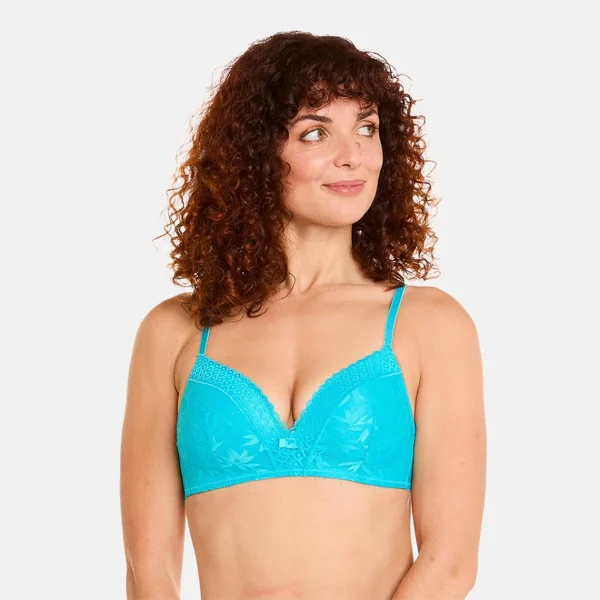 Soutien-gorge souple sans armatures turquoise bleu Pomm Poire