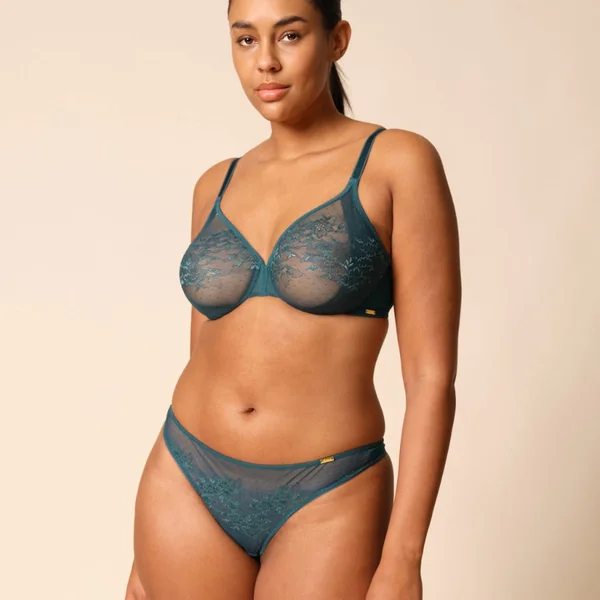 Soutien-gorge transparent - Vert foncé Gossard Glossies Lace
