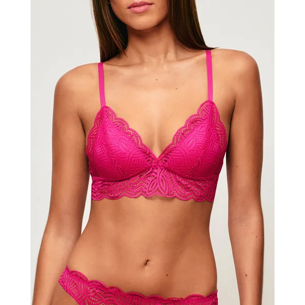 Soutien-gorge triangle push-up en dentelle