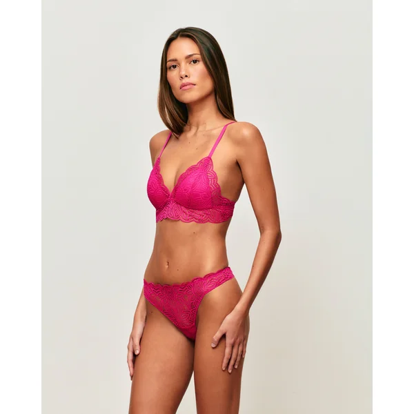 Soutien-gorge triangle push-up en dentelle