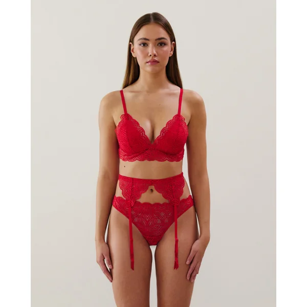 Soutien-gorge triangle push-up en dentelle