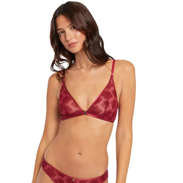 Soutien-gorge triangle souple bordeaux Alixa rouge Morgan Lingerie