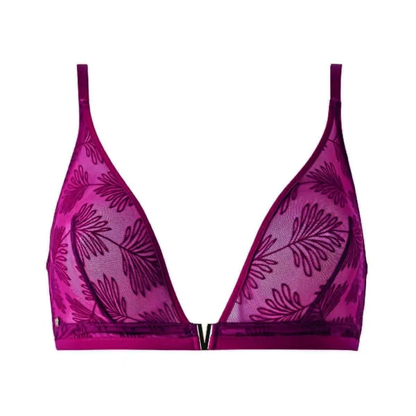 Soutien-gorge triangle souple bordeaux Alixa rouge Morgan Lingerie