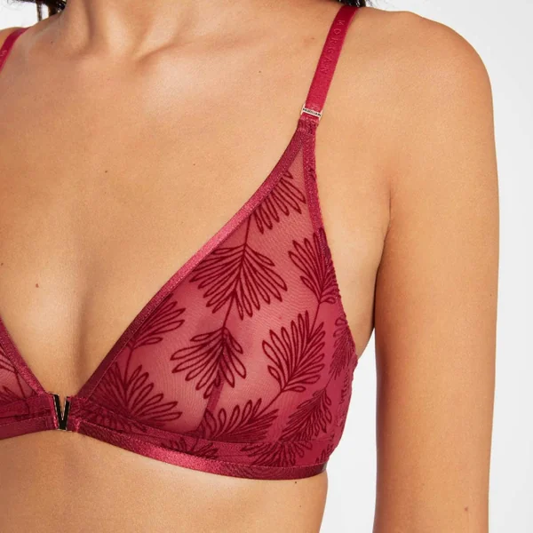 Soutien-gorge triangle souple bordeaux Alixa rouge Morgan Lingerie