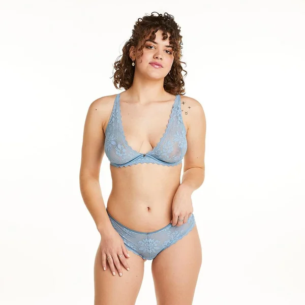 Soutien-gorge à armatures bleu Siwa Camille Cerf x Pomm Poire