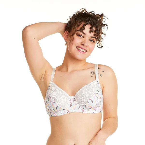 Soutien-gorge à armatures grand maintien multico blanc Entracte multicolore Pomm Poire