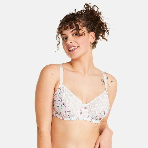 Soutien-gorge à armatures grand maintien multico blanc Entracte multicolore Pomm Poire
