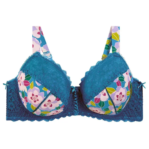 Soutien-gorge à armatures grand maintien multico indigo Emma multicolore Pomm Poire