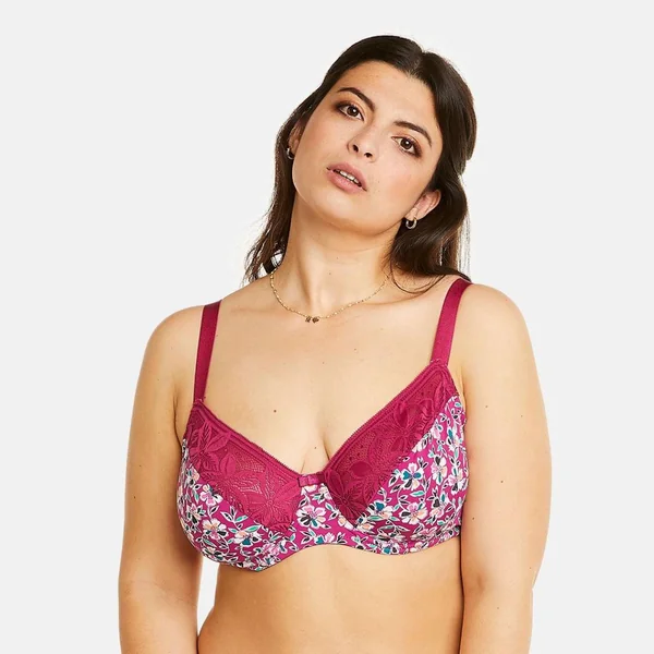 Soutien-gorge à armatures grand maintien rose Paix Pomm Poire