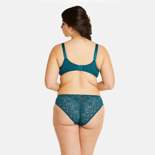 Soutien-gorge à armatures grand maintien turquoise Sarong bleu Pomm Poire