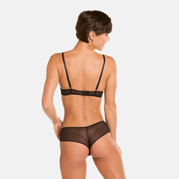 Soutien-gorge à armatures noir/violet Amants Pomm Poire