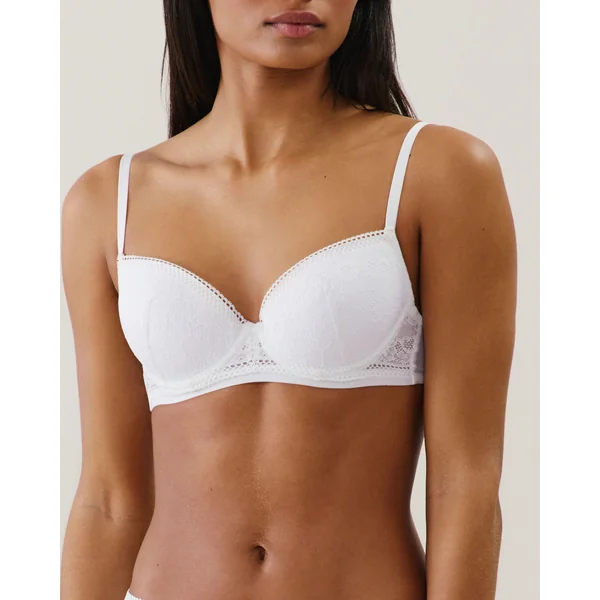 Soutien-gorge à coque fine en dentelle florale