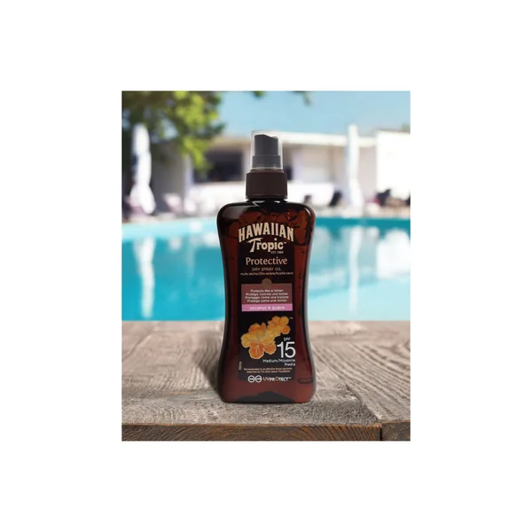 Spray Huile Sèche Protectrice Bronzage Parfait A La Noix De Coco Et Goyave - Spf 15