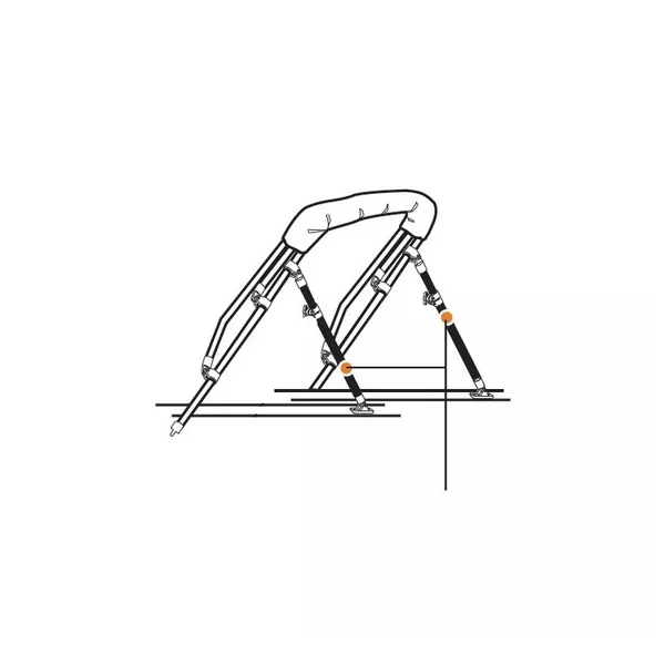 Support de biminis télescopique 71-122 cm