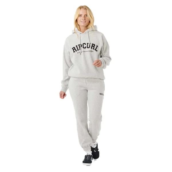 Sweat shirt rip curl varsity hoodie grey marle-blac