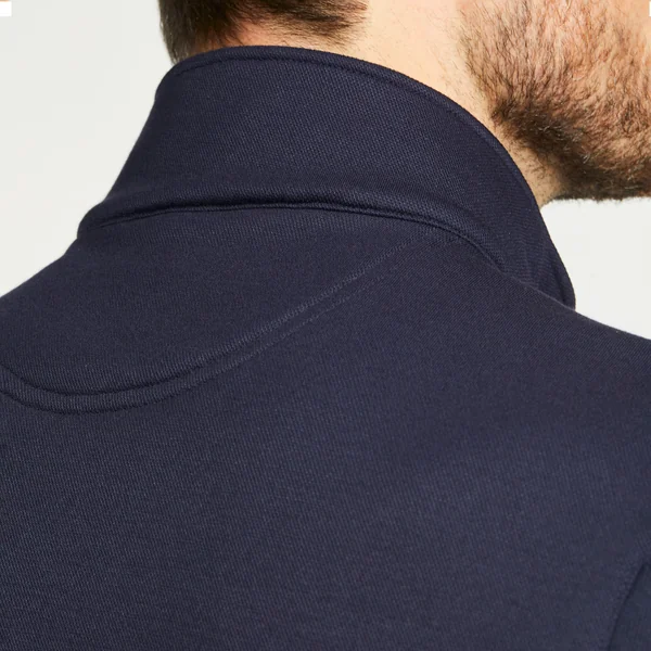 Sweat zippé golf homme, MW500 bleu marine