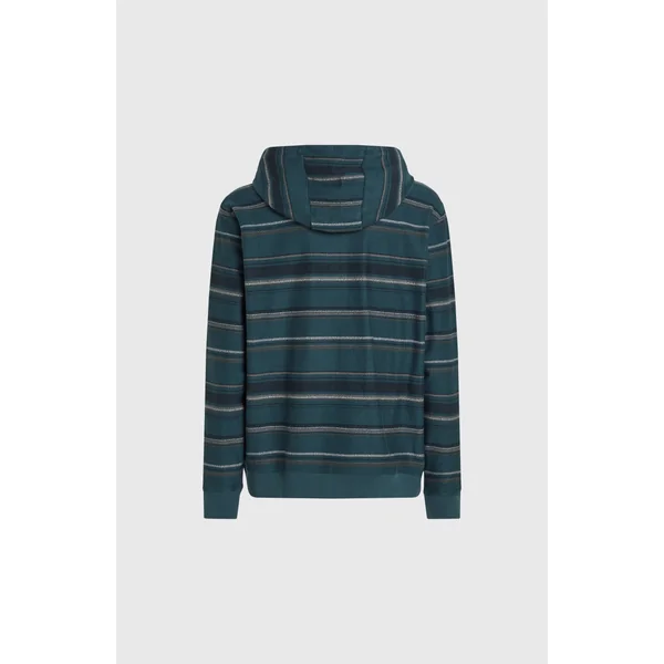 Sweat à capuche Bavaro à zip intégral | Blue Ikat Stripe