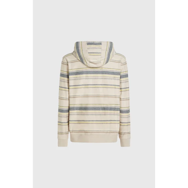 Sweat à capuche Bavaro à zip intégral | Grey Vintage Stripe