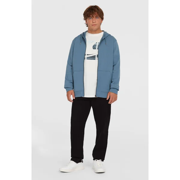Sweat à capuche et zip intégral Small Logo | Copen Blue
