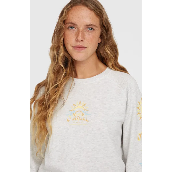 Sweatshirt Beach Vintage Crew | White Melange