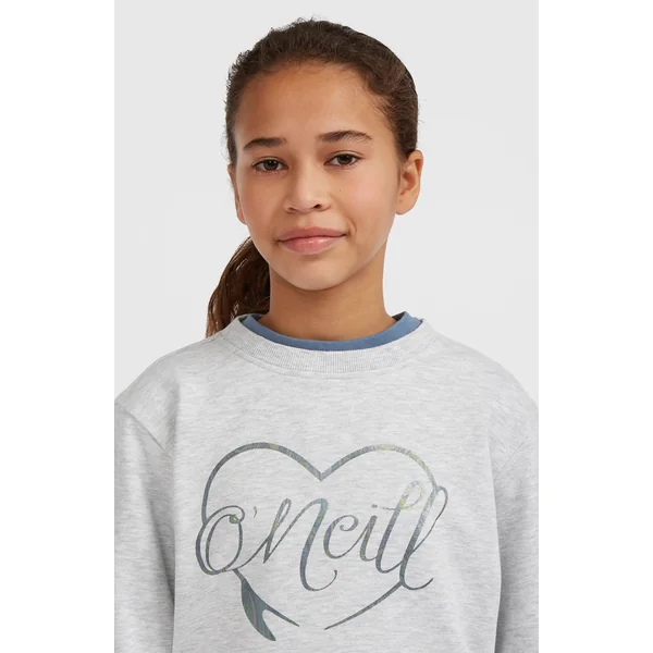 Sweatshirt à col rond Essentials | White Melange