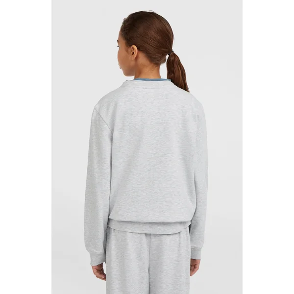 Sweatshirt à col rond Essentials | White Melange