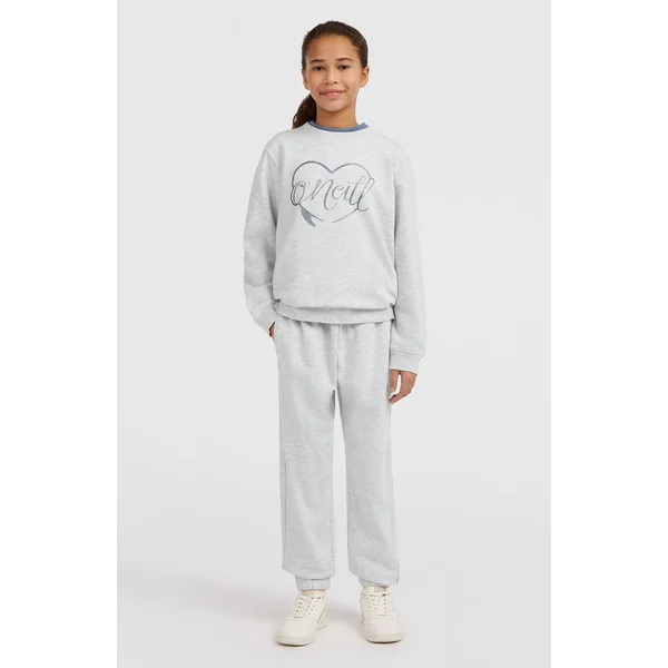 Sweatshirt à col rond Essentials | White Melange