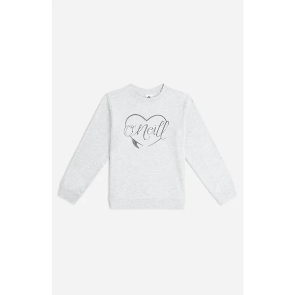 Sweatshirt à col rond Essentials | White Melange