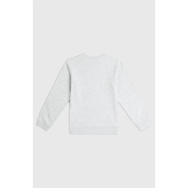 Sweatshirt à col rond Essentials | White Melange