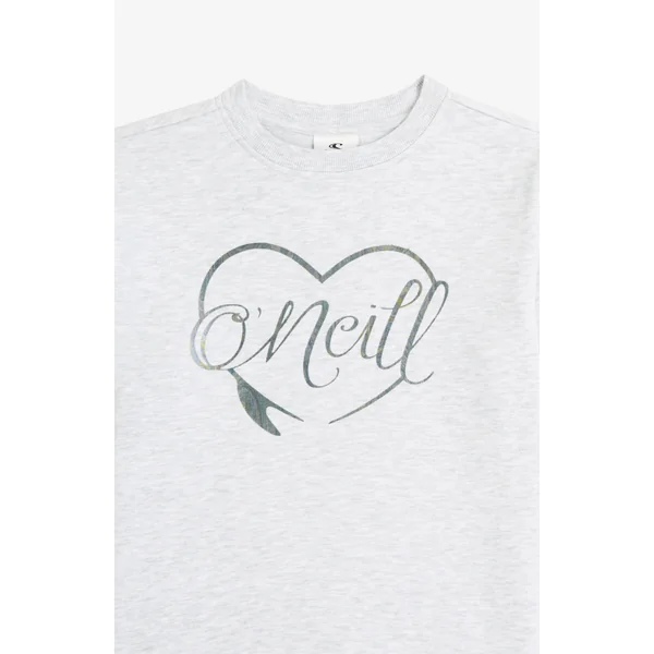 Sweatshirt à col rond Essentials | White Melange