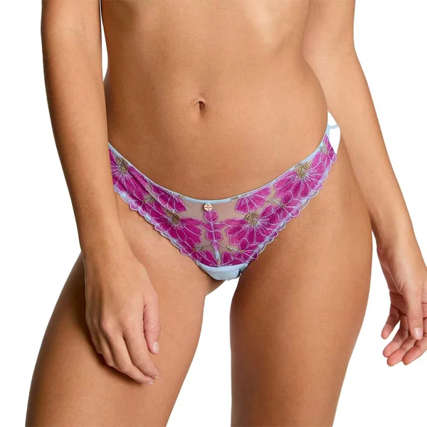 Tanga bleu Clemence Morgan Lingerie