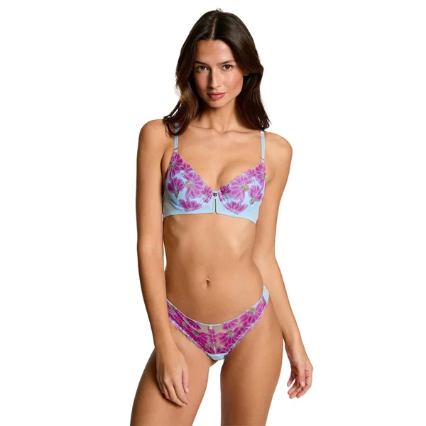 Tanga bleu Clemence Morgan Lingerie
