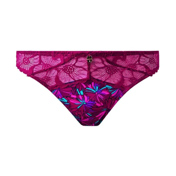 Tanga bordeaux Alma rouge Morgan Lingerie
