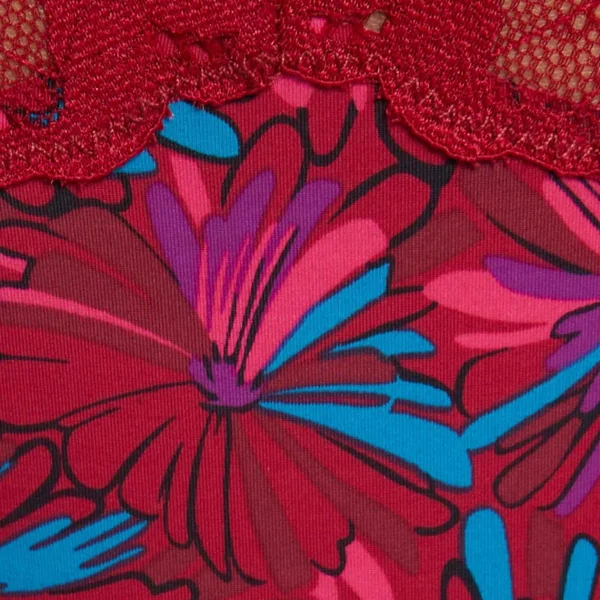 Tanga bordeaux Alma rouge Morgan Lingerie