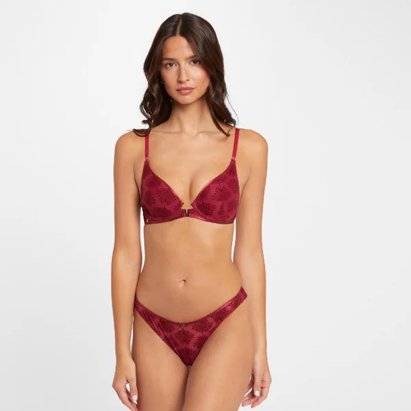 Tanga brésilien bordeaux Alixa rouge Morgan Lingerie