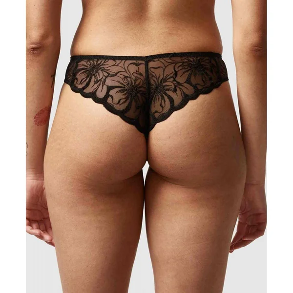 Tanga Chantelle NOIR - FLEURS