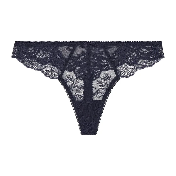 Tanga en dentelle bleu roi Aubade