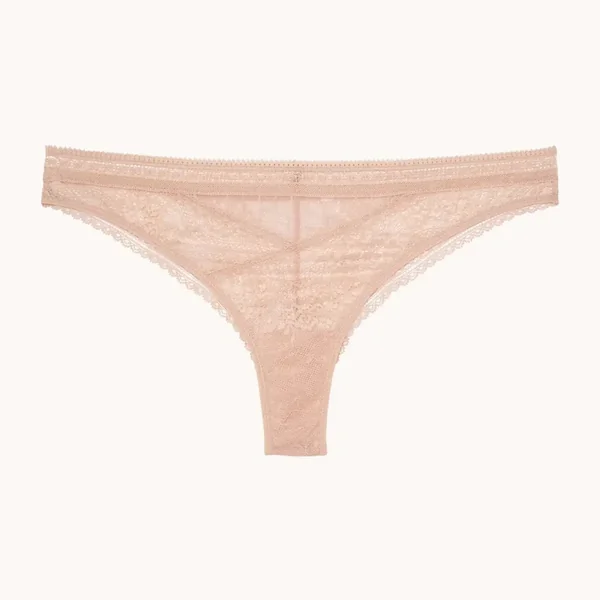 Tanga en tulle et dentelle florale - Rose Passionata MADDIE