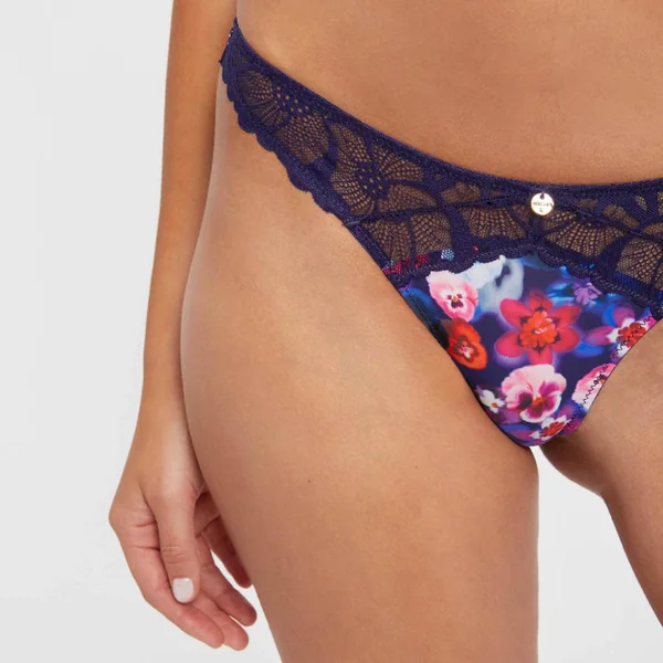 Tanga marine Alma bleu Morgan Lingerie