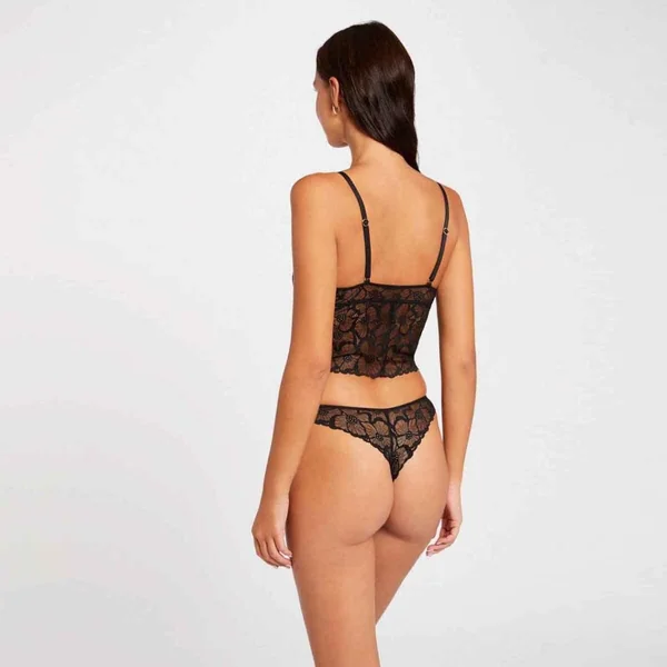 Tanga noir Ophélie Morgan Lingerie
