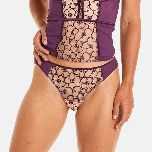 Tanga violet Venus Camille Cerf x Pomm Poire