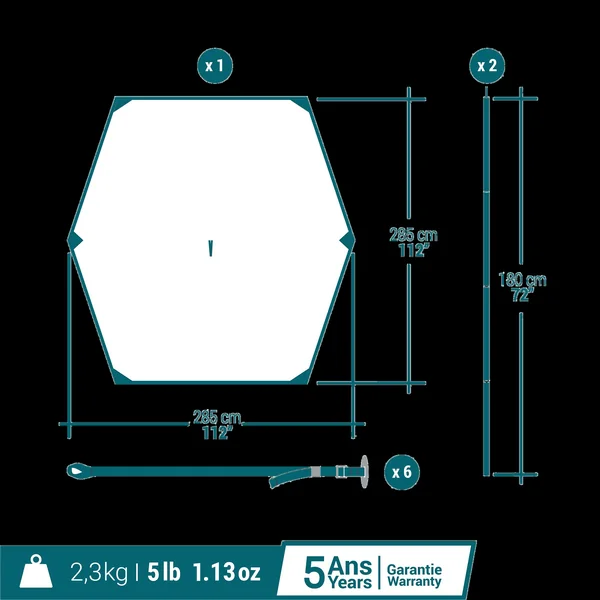 TARP ABRI CAMPING MULTIFONCTION - FRESH